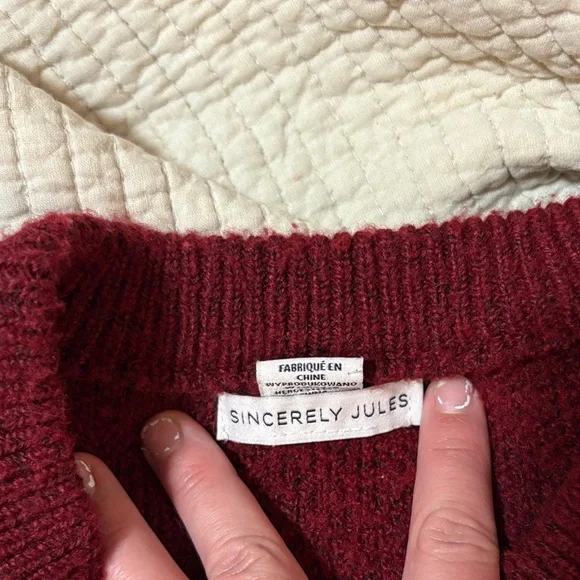 Sincerely Jules Deep Red Button-Up Cardigan - Picture 2 of 5